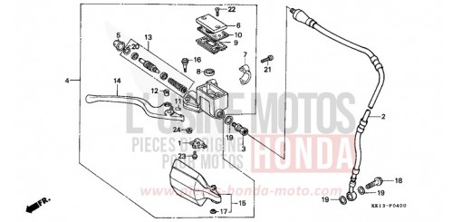 VORDERRADBREMSE (1) XR250RE de 1984